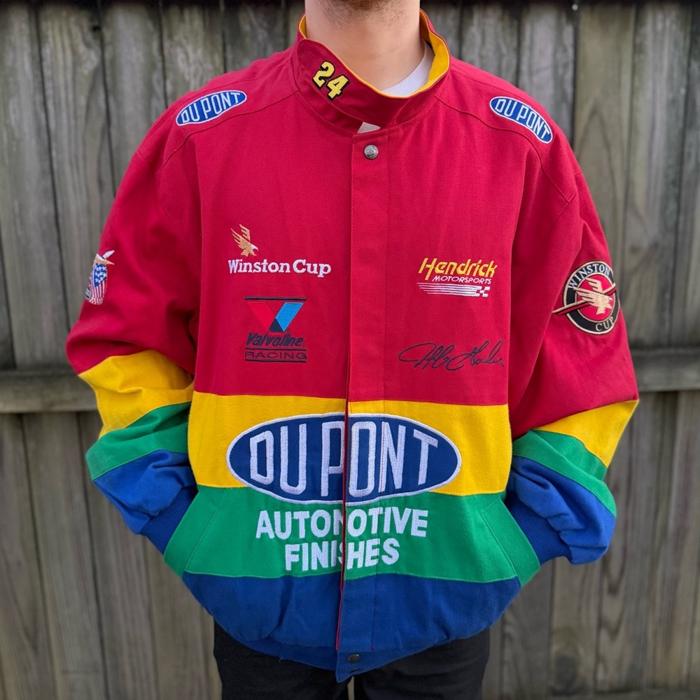 Vintage 90’s Jeff Gordon DuPont “Rainbow” Jeff Hamilton Racing Jacket